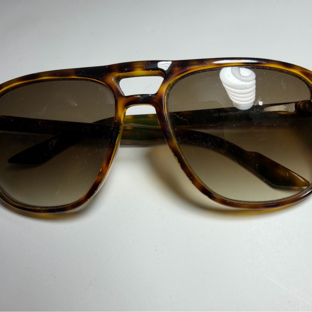 GUCCI SUNGLASSES GG 1018/s 791cc 57 17 135 Tortoise Green 57MM AUTHENTIC - Picture 3 of 14
